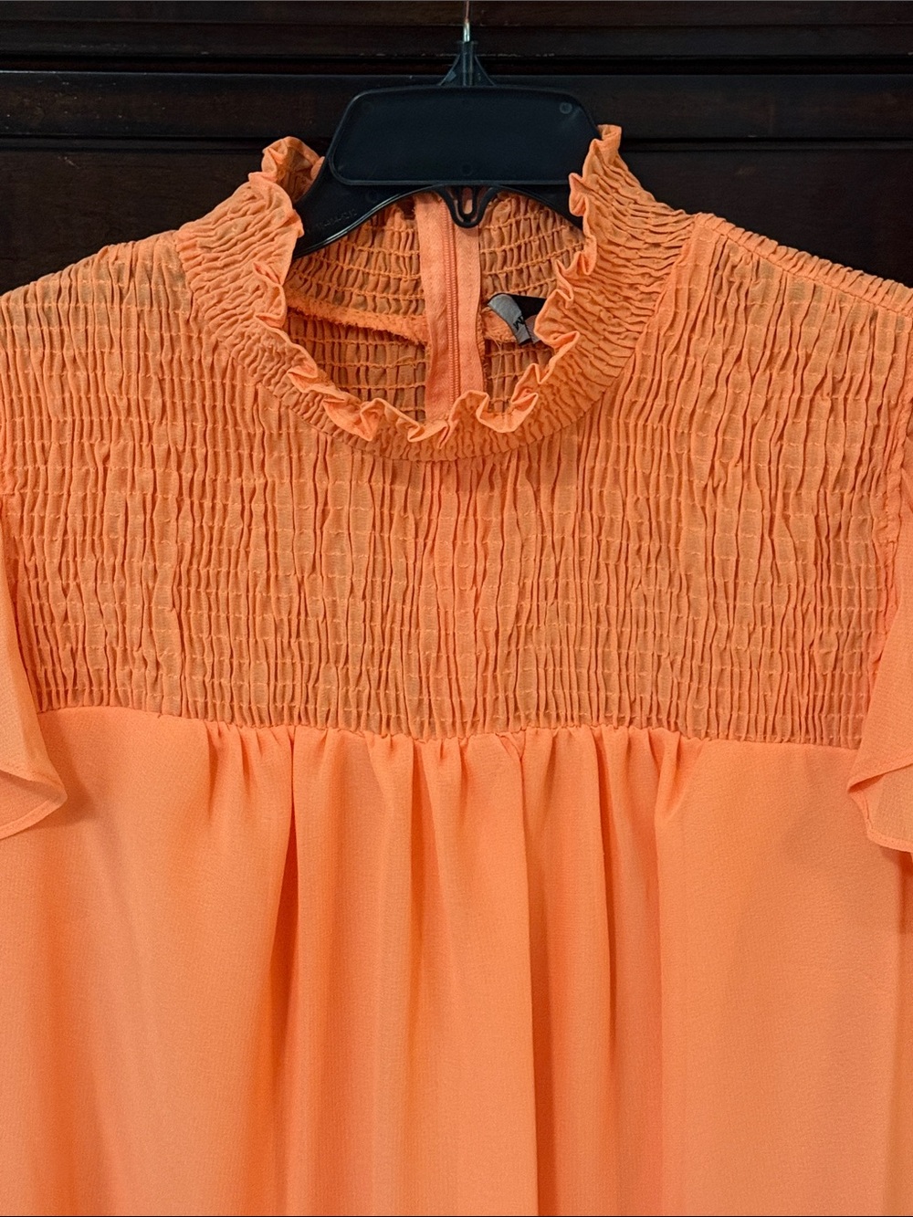 Orange Ruffled Tiered Dress - Picture 2 of 5